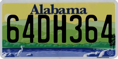 AL license plate 64DH364