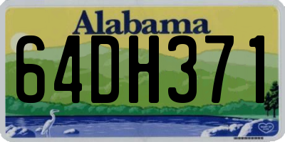AL license plate 64DH371