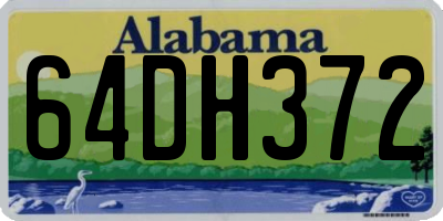 AL license plate 64DH372