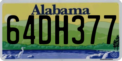 AL license plate 64DH377