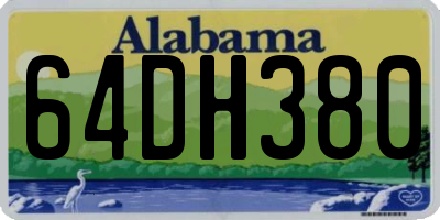 AL license plate 64DH380