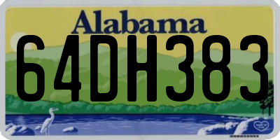 AL license plate 64DH383