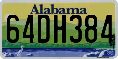 AL license plate 64DH384