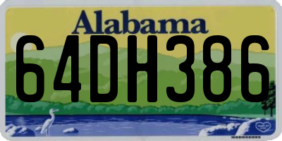 AL license plate 64DH386