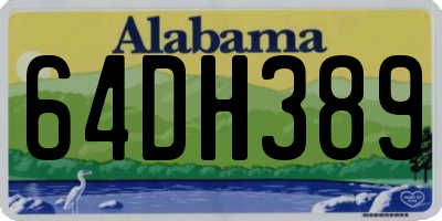 AL license plate 64DH389