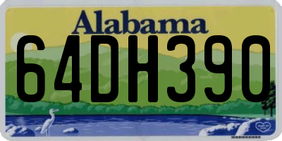 AL license plate 64DH390