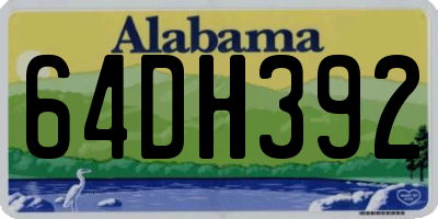 AL license plate 64DH392