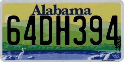 AL license plate 64DH394