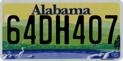 AL license plate 64DH407