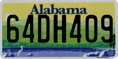 AL license plate 64DH409