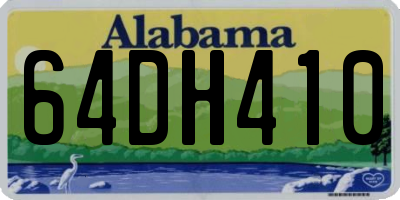 AL license plate 64DH410