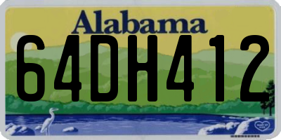 AL license plate 64DH412