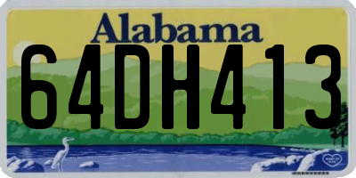 AL license plate 64DH413