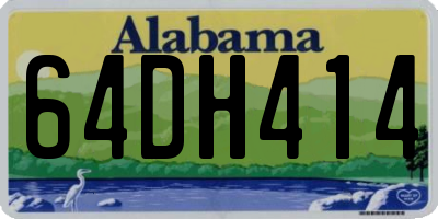 AL license plate 64DH414
