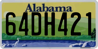 AL license plate 64DH421
