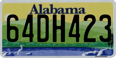 AL license plate 64DH423