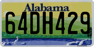 AL license plate 64DH429