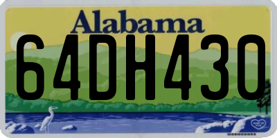 AL license plate 64DH430
