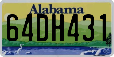 AL license plate 64DH431