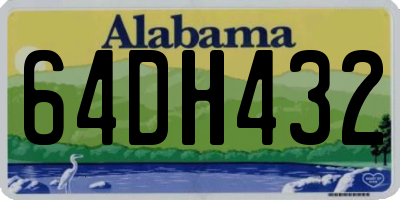 AL license plate 64DH432