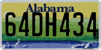 AL license plate 64DH434