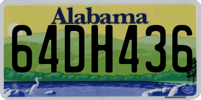 AL license plate 64DH436