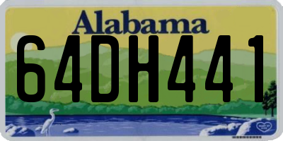 AL license plate 64DH441