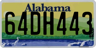 AL license plate 64DH443