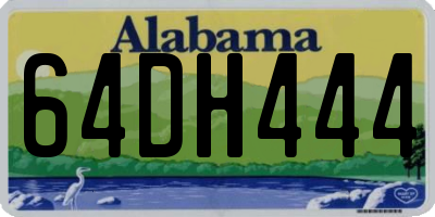 AL license plate 64DH444