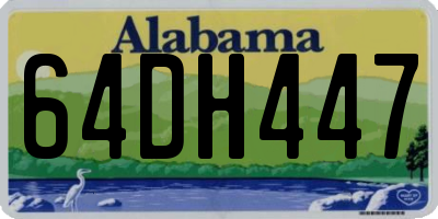 AL license plate 64DH447