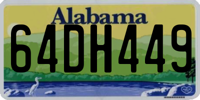 AL license plate 64DH449