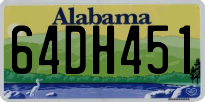 AL license plate 64DH451