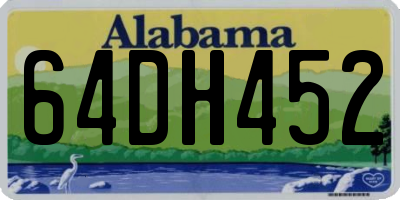 AL license plate 64DH452