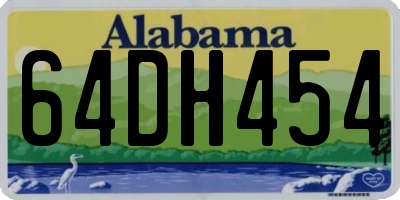 AL license plate 64DH454