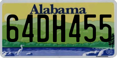 AL license plate 64DH455