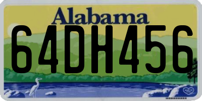 AL license plate 64DH456