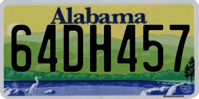 AL license plate 64DH457