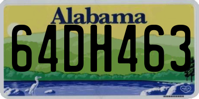 AL license plate 64DH463