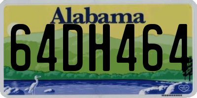 AL license plate 64DH464