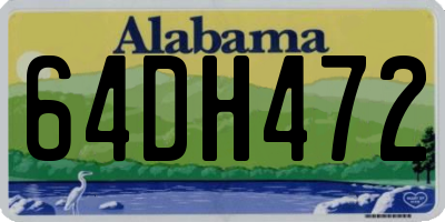 AL license plate 64DH472