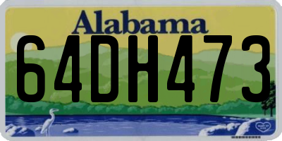 AL license plate 64DH473