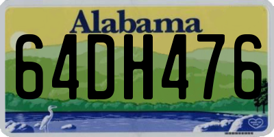 AL license plate 64DH476