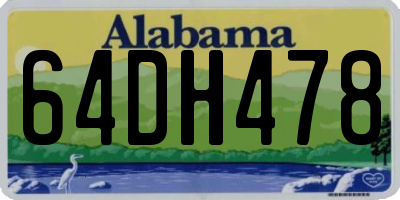 AL license plate 64DH478
