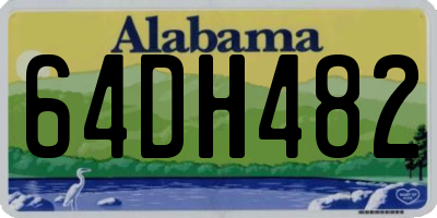 AL license plate 64DH482