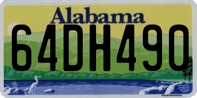 AL license plate 64DH490