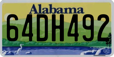 AL license plate 64DH492
