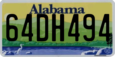 AL license plate 64DH494