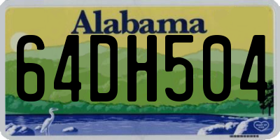 AL license plate 64DH504