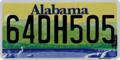 AL license plate 64DH505