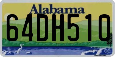 AL license plate 64DH510